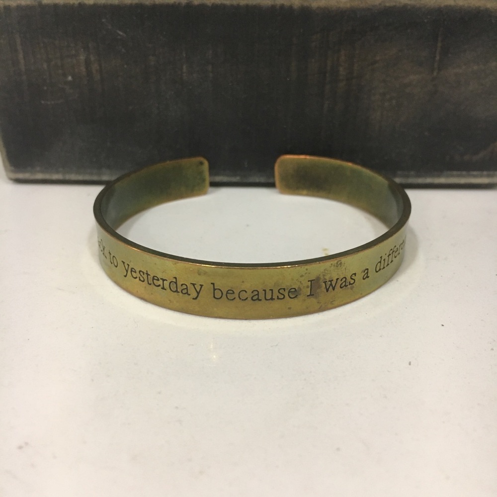 Quote Stamped Cuff Bracelet